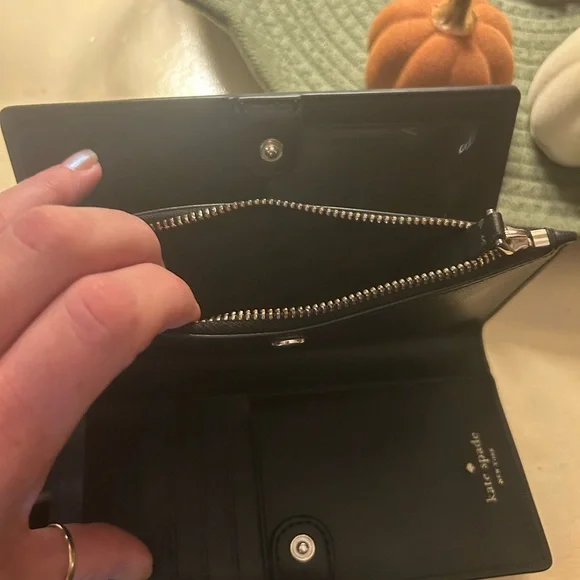 Kate Spade Black Leather Clutch - Picture 3 of 5